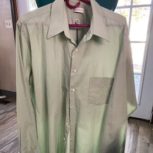 Van Heusen Green Dress Shirt Size 18 1/2 Tall